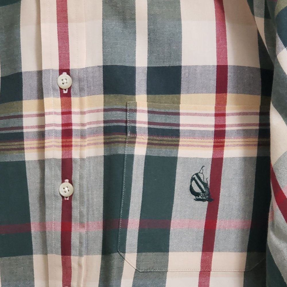 Nautica Mens Shirt Large Classic Dress Shirt Long Sleeve Button Down 100 Percent - Picture 6 of 11